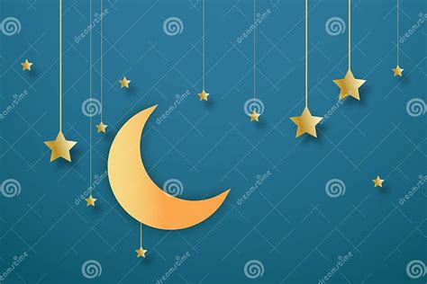 Elegant Moon And Stars Background Stock Vector Illustration Of Moon