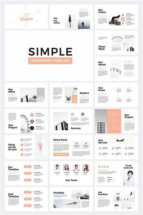 Simple Business Powerpoint Presentation Template Etsy Powerpoint