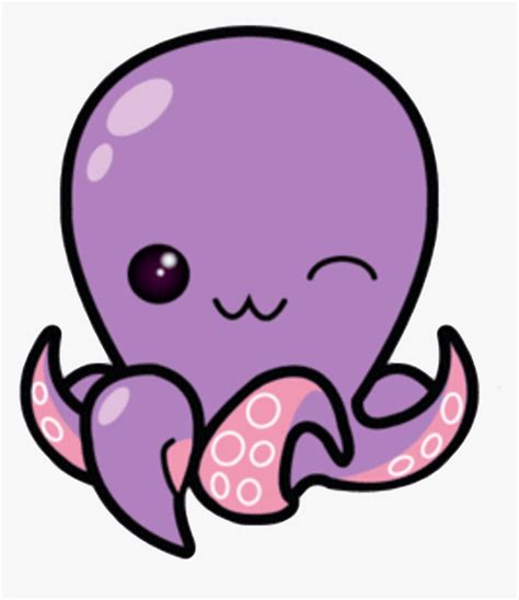 Drawn Octopus Kawaii Cute Octopus Cartoon Png Transparent Png Kindpng