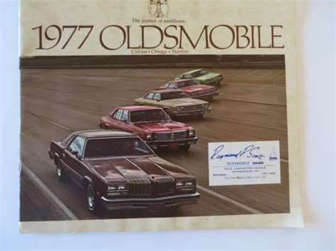 VINTAGE AD Oldsmobile Cutlass Omega Starfire Showroom Brochure PicClick