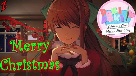 That Bow Is Cute Ddlc Monika After Story Christmas Youtube