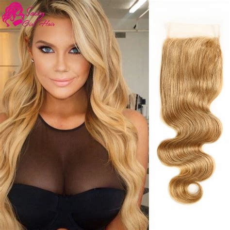 7a Rosa Hair Products Malaysian Body Wave Closures Honey Blonde Lace