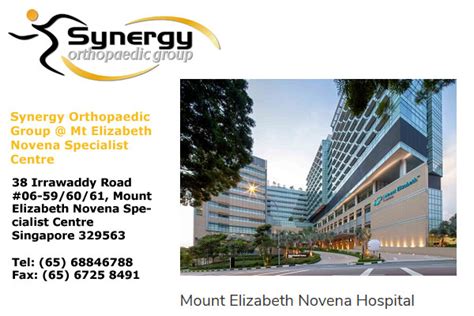 Synergy Orthopaedic Group Pte Ltd Orthopedics Clinic In Singapore