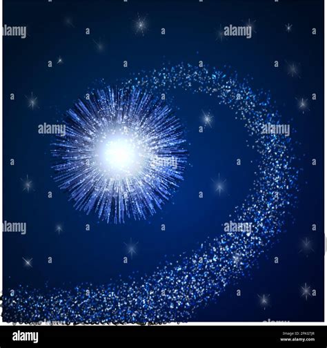 Star Explosion In Space With Sparkling Particles Magic Background