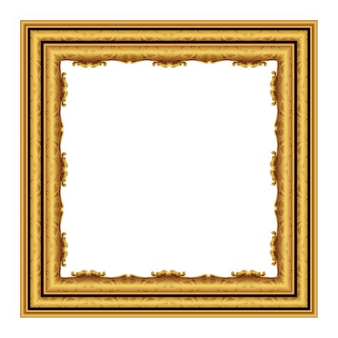 Golden Square Frame Png File Png All Png All