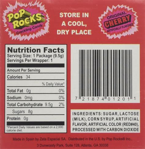 Pop Rocks Popping Candy Cherry 24 Count Buy Online In Uae