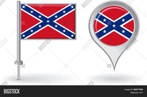 Confederate Pin Icon Vector And Photo Free Trial Bigstock