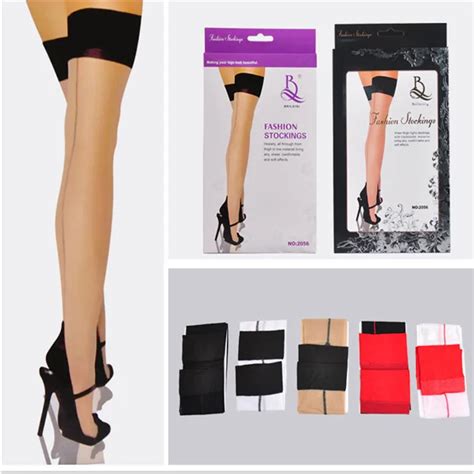 free shipping 2016 new fashion sexy women ladies heal seamed seam thigh high stockings in