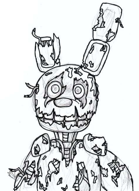 Spring Trap Pictures To Color Fnaf Ar Stylized Spring Trap Without