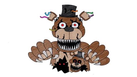 How To Draw Nightmare Freddy Fnaf Draw Color Tutorial Step By Step