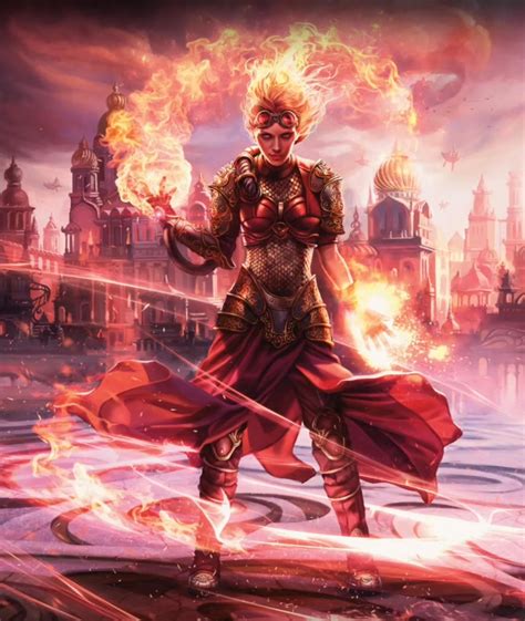 Chandra Torch Of Defiance Mtg Art From Kaladesh Set By Magali