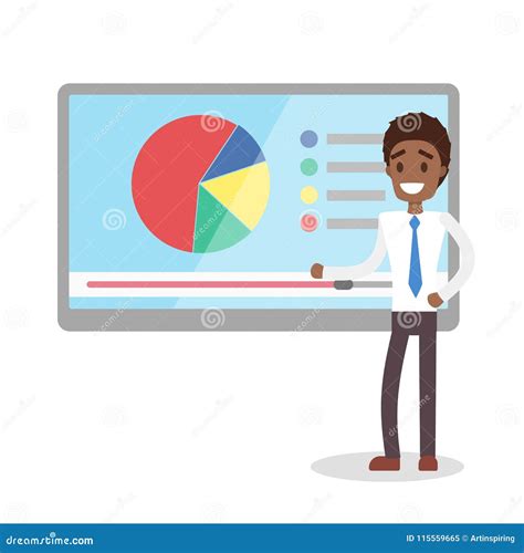 Businessman Showing Presentation Stock Vector Illustration Of