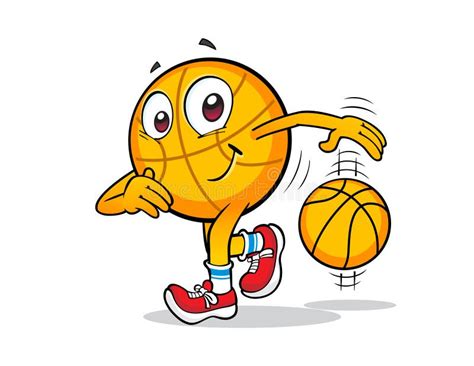 Happy Cartoon Basketball Character Stock Illustration Illustration Of