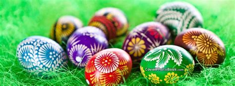 Included with easter facebook timeline template: Fancy Easter Eggs Pattern Dye Design Facebook Cover - Holidays