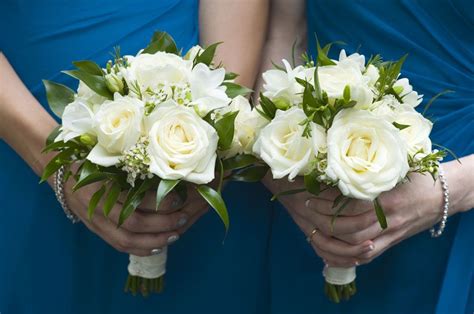 Wedding bridal bouquet artificial rose flowers bridal holder bouquet. small blue white bridesmaid bouquet - Google Search (con ...