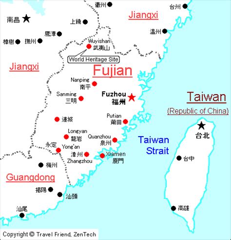 Fujian Map Travel Friend Zentech