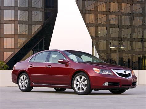 Wallpaper Acura Rl Red Side View Style Sedan Auto Building
