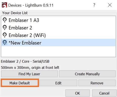 How To Manually Create A Lightburn Device Darkly Labs