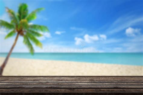 Free download hd & 4k quality wide selection. Clean wood table on beach stock photo. Image of holiday ...