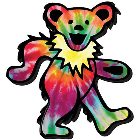 chunky magnet grateful dead tie dyed bear logo chunky magnet