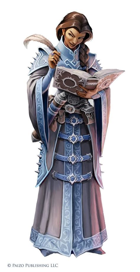Female Human Mage Write Quill Book Scroll Cloth Robe Braid Noble Tower