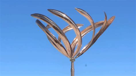 Buttercup Kinetic Copper Wind Sculpture Youtube