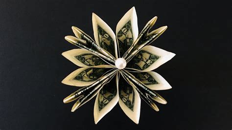 Money Flower 🌺 Easy Dollar Bill Origami Flower Tutorial How To Make