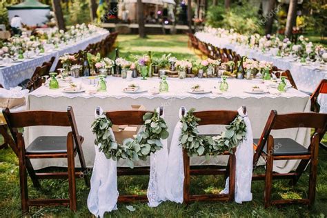 Tables Served For Wedding Ceremony — Stock Photo © Khalabuzar 173856630