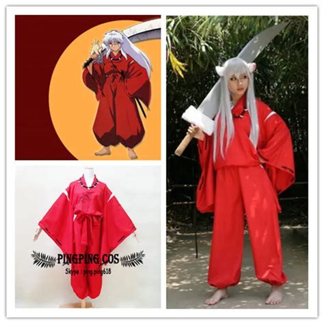 Anime Inuyasha Cosplay Costume Japanese Kimono Suit S M L Xlfree