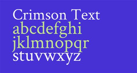 Crimson Text Free Font What Font Is