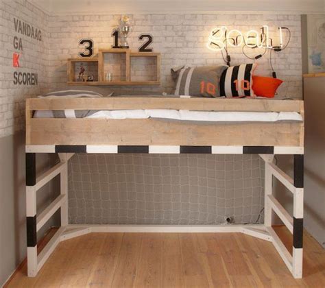 Perfect for children's bedrooms and nurseries, this wall sticker adds a unique touch that kids will love. Soccer Loft Bed | Soccer room, Football rooms, Boys bedrooms