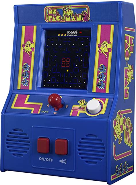 Basic Fun 09614 Ms Pac Man Mini Gioco Arcade 4c Sceen Multicolore