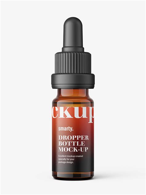 Download Amber dropper bottle mockup / 10ml - Smarty Mockups