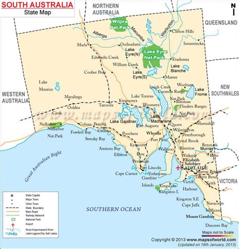 Map Of South Australia South Australia Australia Map Australia