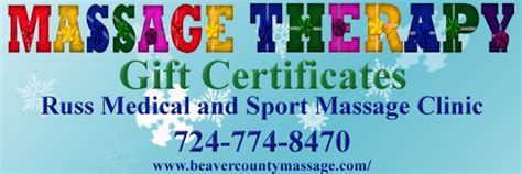 christmas massage therapy t certificates at russ medical and sport massage clinic