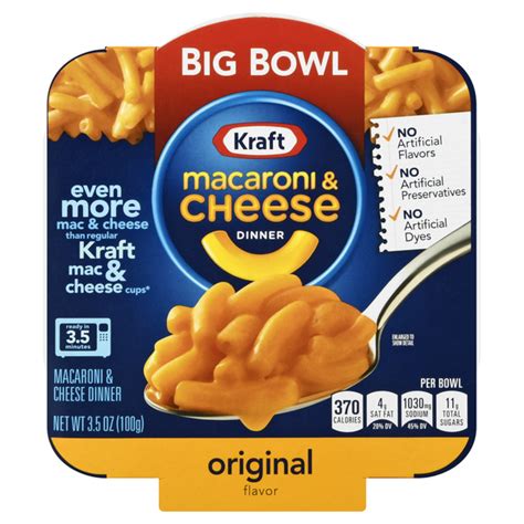 Save On Kraft Big Bowl Macaroni And Cheese Dinner Original Flavor Order Online Delivery Stop And Shop