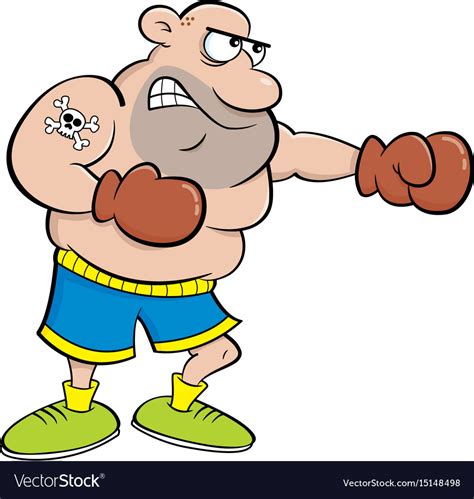 Cartoon Boxer Punching Royalty Free Vector Image