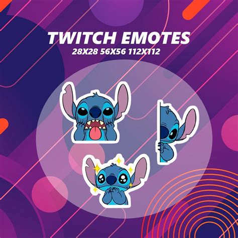 Stitch Twitch Emotes Twitch Emotes Discord Cute Custom Emotes Youtube