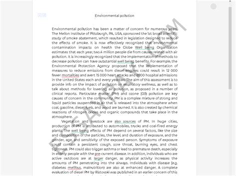 Environmental pollution: [Essay Example], 643 words | EssayPay