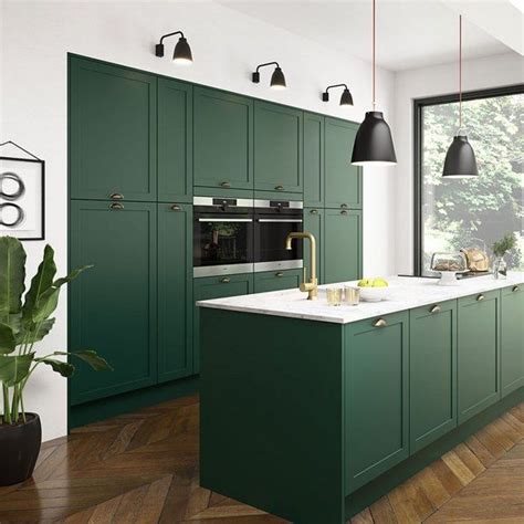 Picture Of Modern Green Kitchen Cabinets