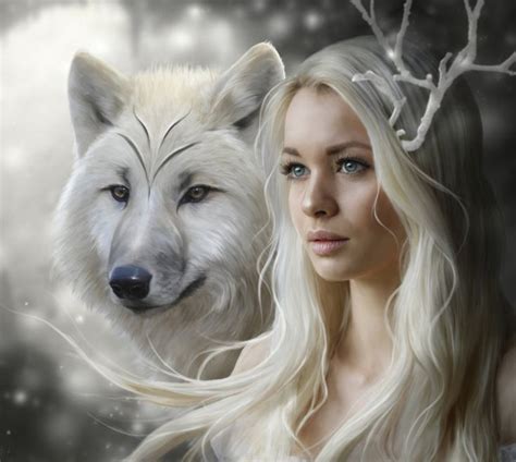 Winter Somewhere By Elenadudina On Deviantart Fantasy Wolf Girl Wolf