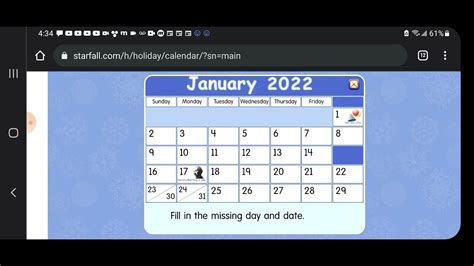 Starfall Calendar For January 15th 2022 Youtube