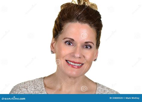 Portrait Of A Beautiful Mature Woman Stock Photo Image Of Brunette Beauty