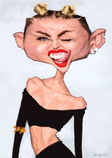 Miley Cyrus Por Olle Magnusson Celebrity Caricatures Caricature