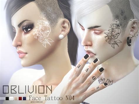 Sims 4 CC S The Best Face Tattoo By Pralinesims