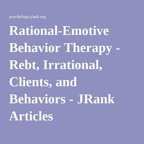 It is a version of. 25+ bästa Rational emotive behavior therapy idéerna på ...