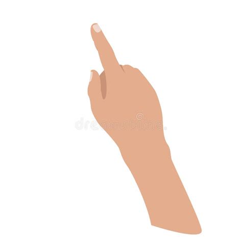 Hand Index Finger Pointing Up Vector Illustration Stock Vector Illustration Of Click Index