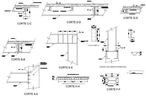 Section Steel Deck Plan Autocad File Cadbull