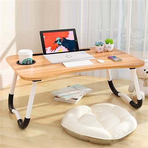 Buy Primo Store Foldable Wooden Laptop Bed Tray Table Multifunction
