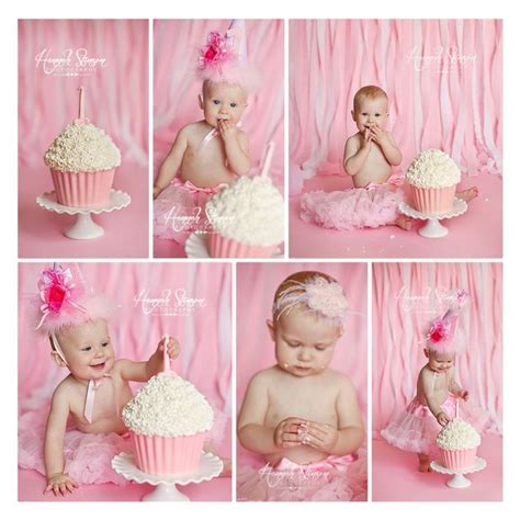 Cake Smash Pink Tutu 1st Birthday Pictures Pink Birthday Cakes Cake